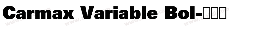 Carmax Variable Bol字体转换